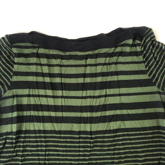 Gap Womens Green Navy Striped 3/4 Sleeve T-Shirt Stretch Size Medium - Picture 8 of 11